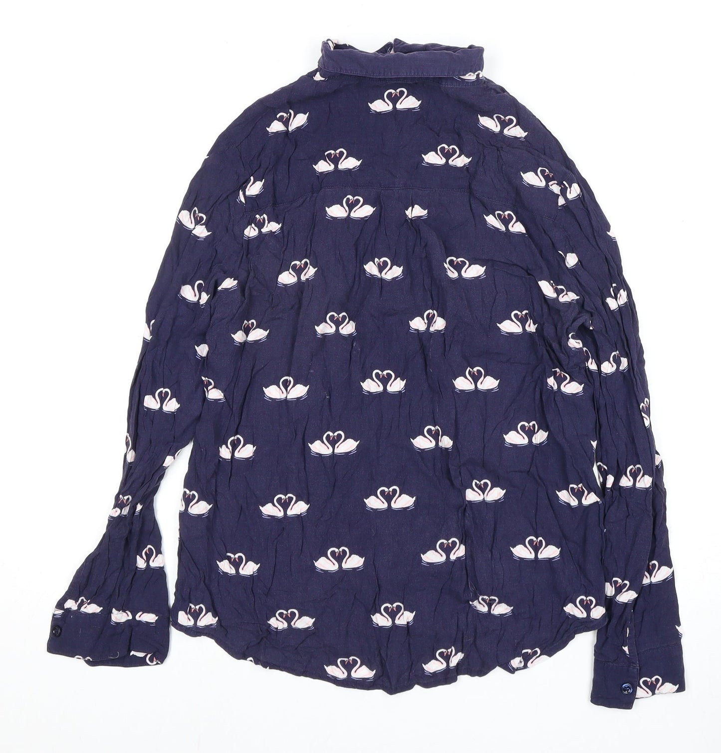 Womens UK Size 10 Oasis Blue Basic Blouse