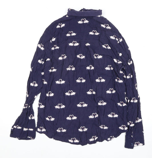 Womens UK Size 10 Oasis Blue Basic Blouse