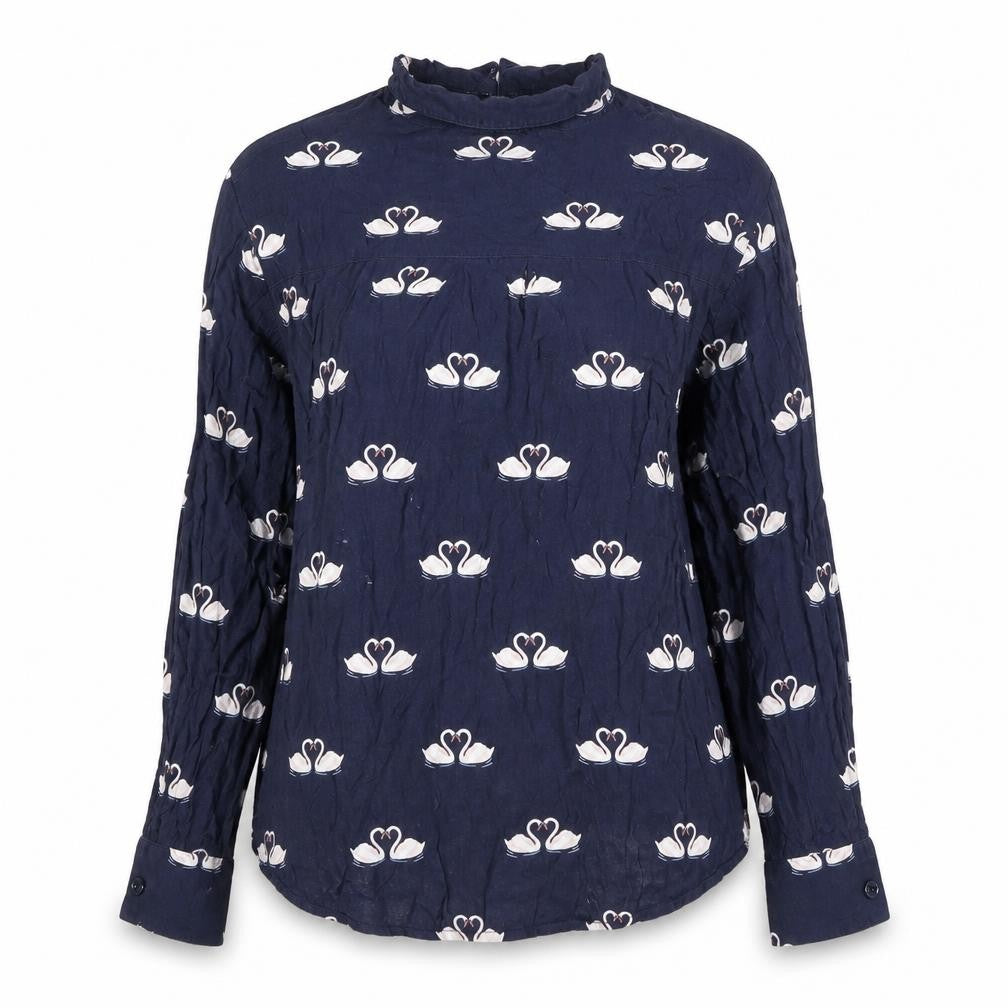 Womens UK Size 10 Oasis Blue Basic Blouse