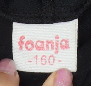 Foanja Boys Black Pullover Hoodie, 12-13 Years, Graphic Print