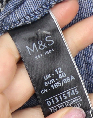 Marks and Spencer Women's Grey Check Pencil Dress, Size 12