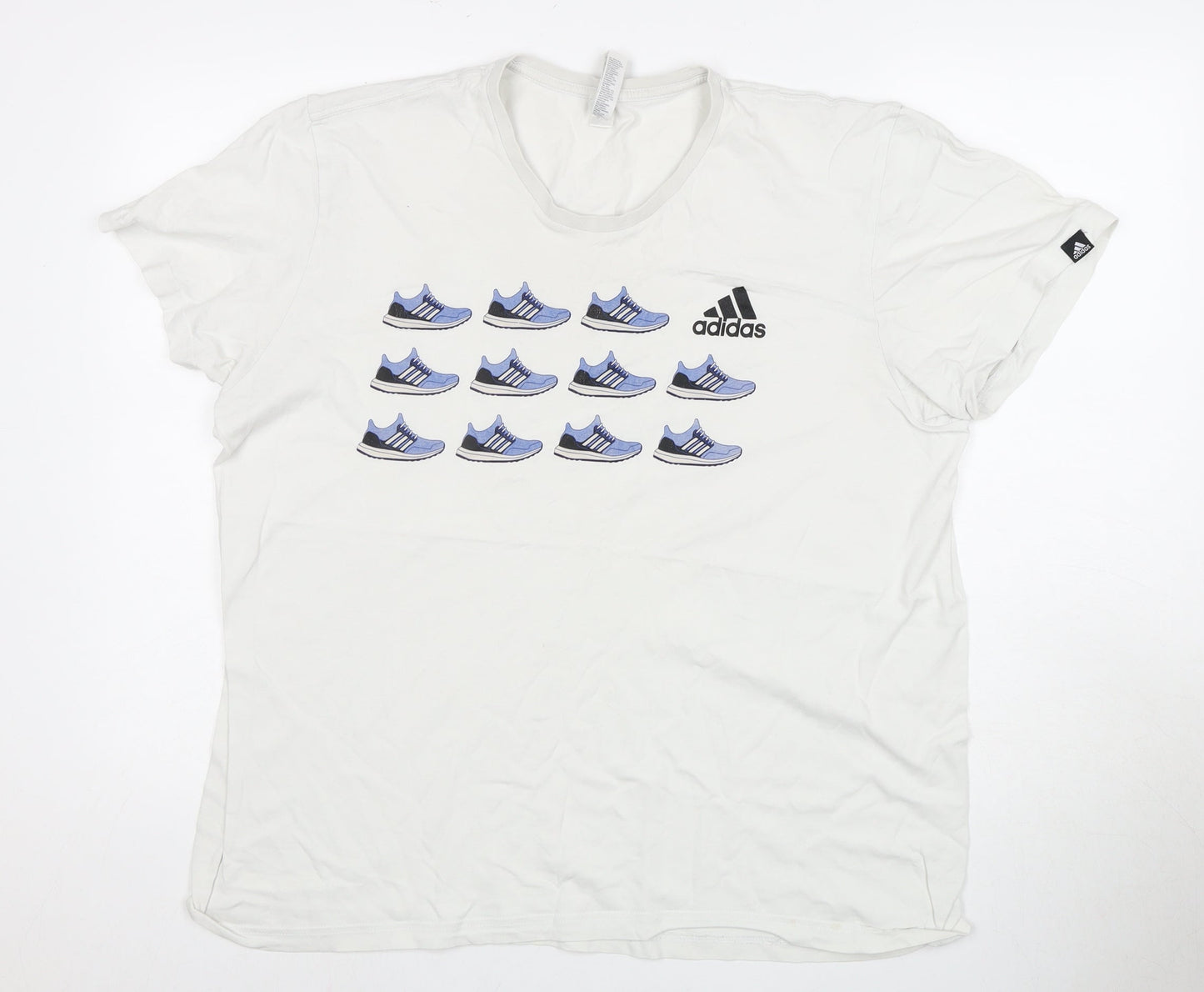Adidas Men's White XL Graphic Print T-Shirt