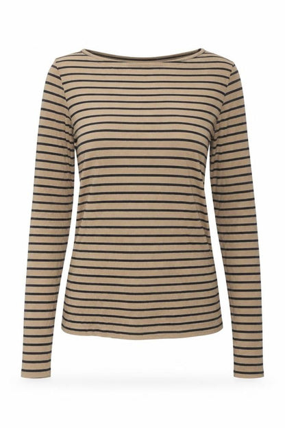 Womens UK Size 6 Warehouse Beige Basic T-Shirt
