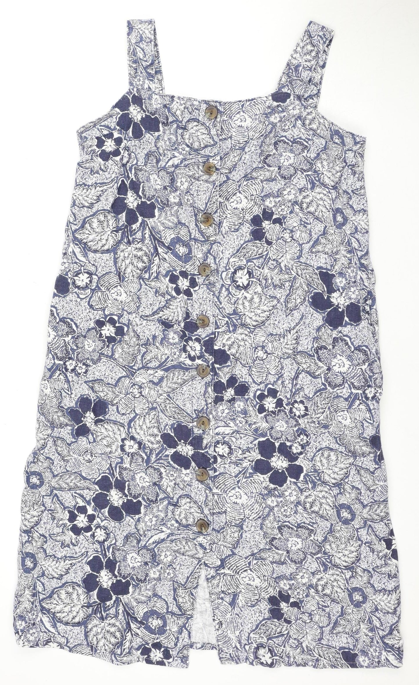 Next Women's Blue Floral Slip Dress Size 12