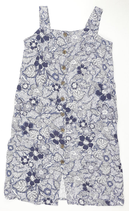 Next Women's Blue Floral Slip Dress Size 12
