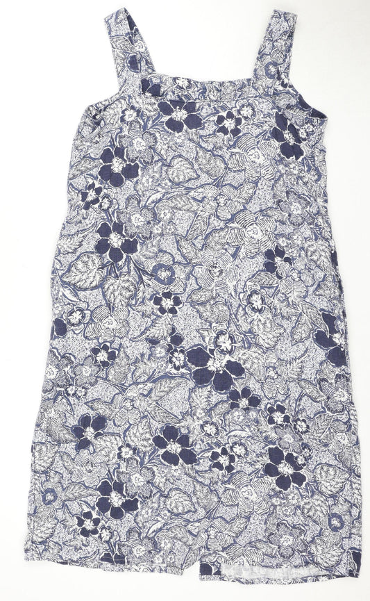 Next Women's Blue Floral Slip Dress Size 12