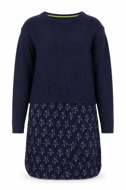 White Stuff Women's Blue Floral Jumper Dress Size 8