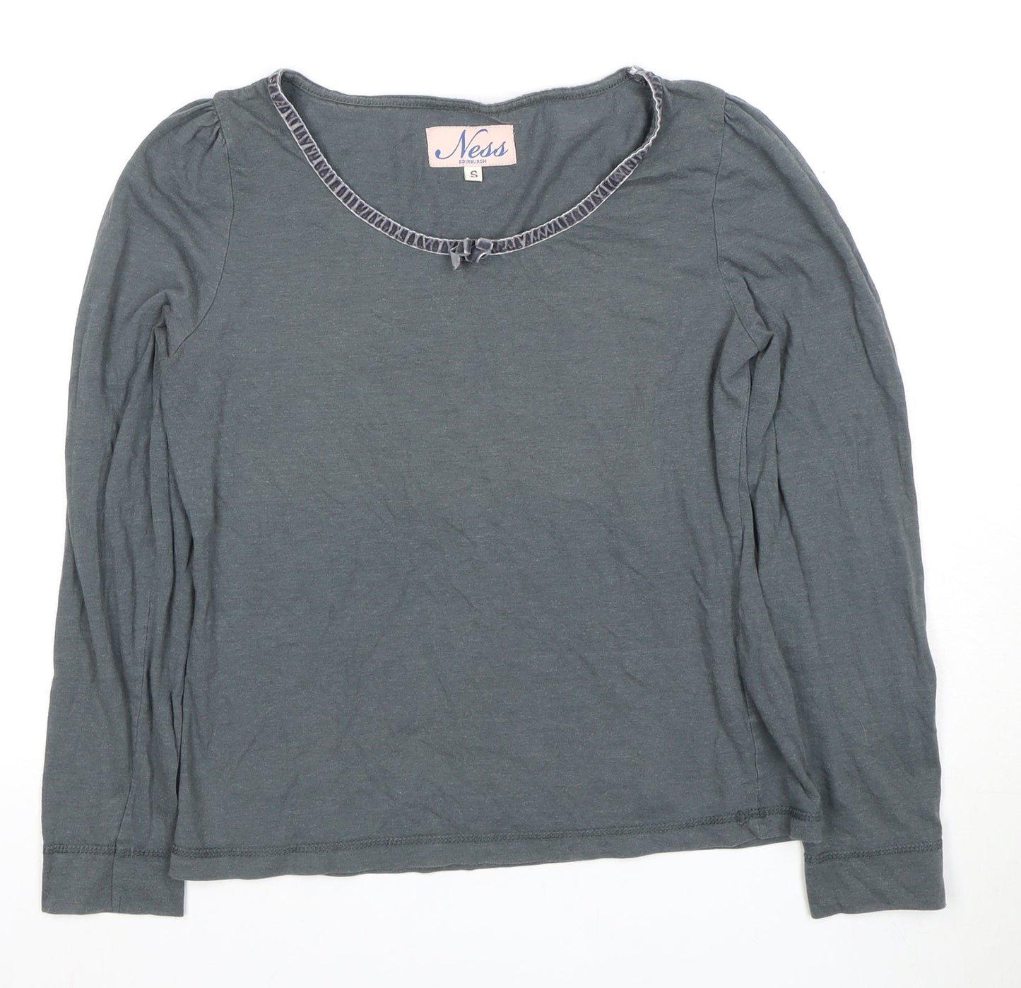 Womens UK Size S Ness Grey Basic T-Shirt