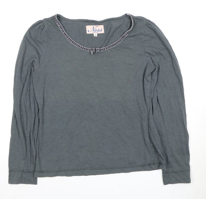 Womens UK Size S Ness Grey Basic T-Shirt