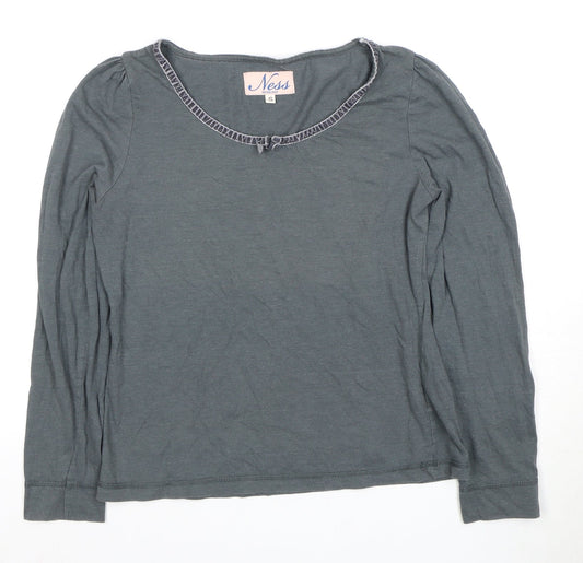 Womens UK Size S Ness Grey Basic T-Shirt