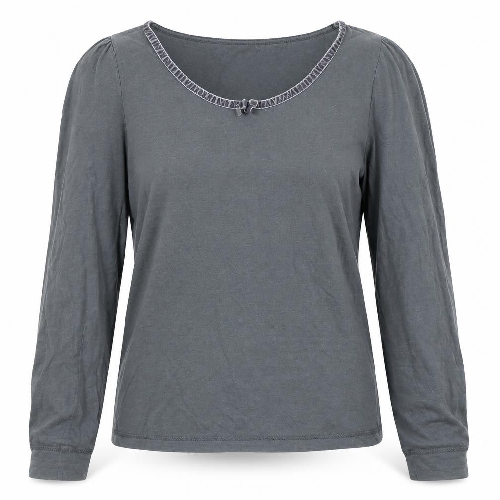 Womens UK Size S Ness Grey Basic T-Shirt