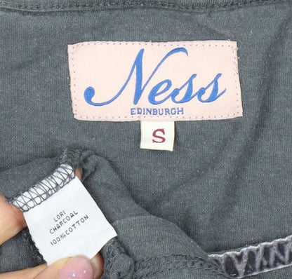 Womens UK Size S Ness Grey Basic T-Shirt