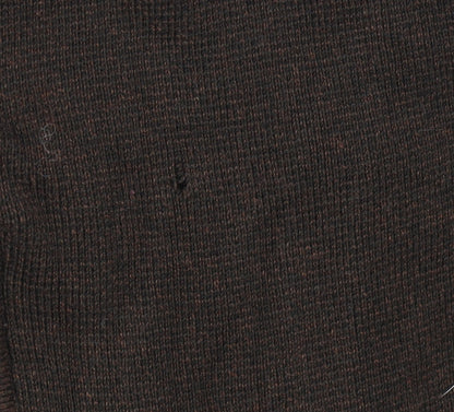 Next Men's Brown Pullover M Cotton High Neck Jumper