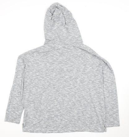 Roxy Women's Grey Pullover Hoodie, Size 12, Lace-Up
