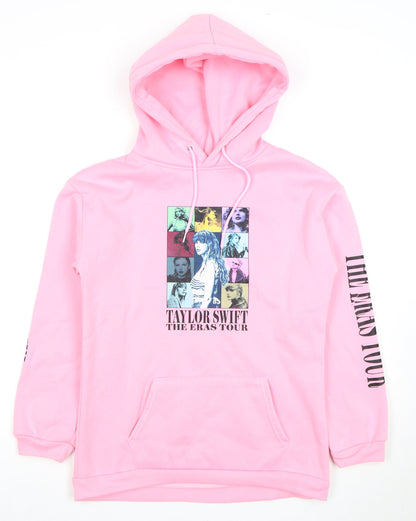 Taylor Swift Girls Pink Pullover Hoodie, 11-12 years, Music Theme