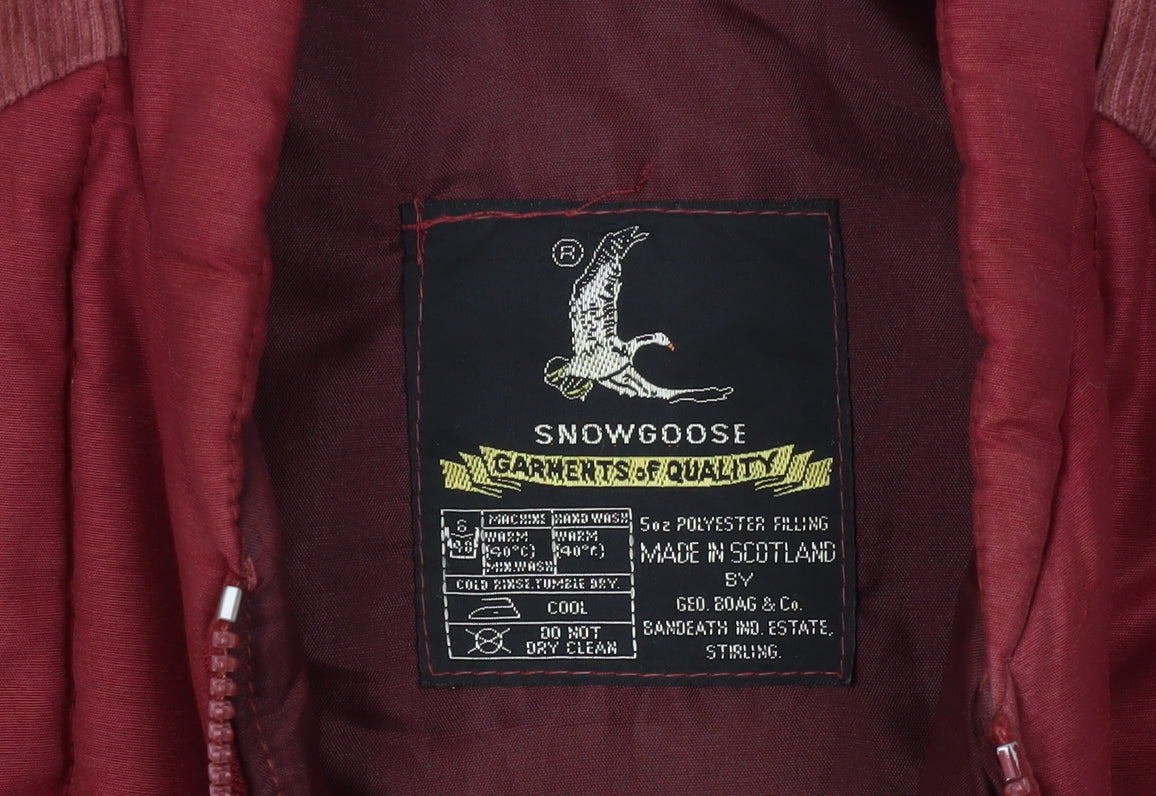 Mens UK Size S Snowgoose Red Basic Jacket