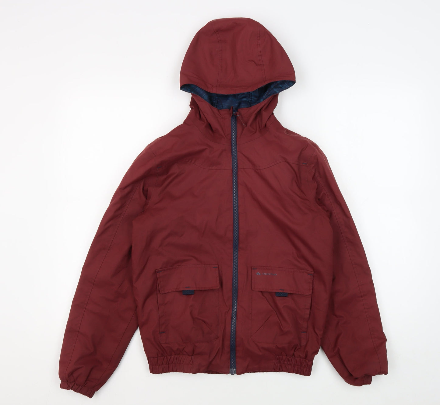 Decathlon Boys Red Hooded Puffer Jacket 12 Years Winter