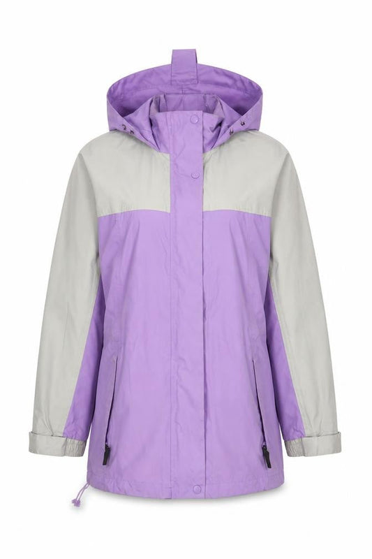Being Casual Women's Purple Rain Coat Jacket, Size 12