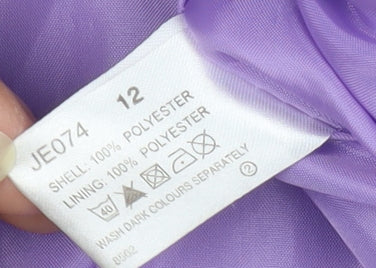 Womens UK Size 12 being Casual Purple Rain Coat