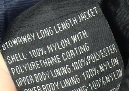 Wynnster Men's Blue Hooded Rain Jacket Medium