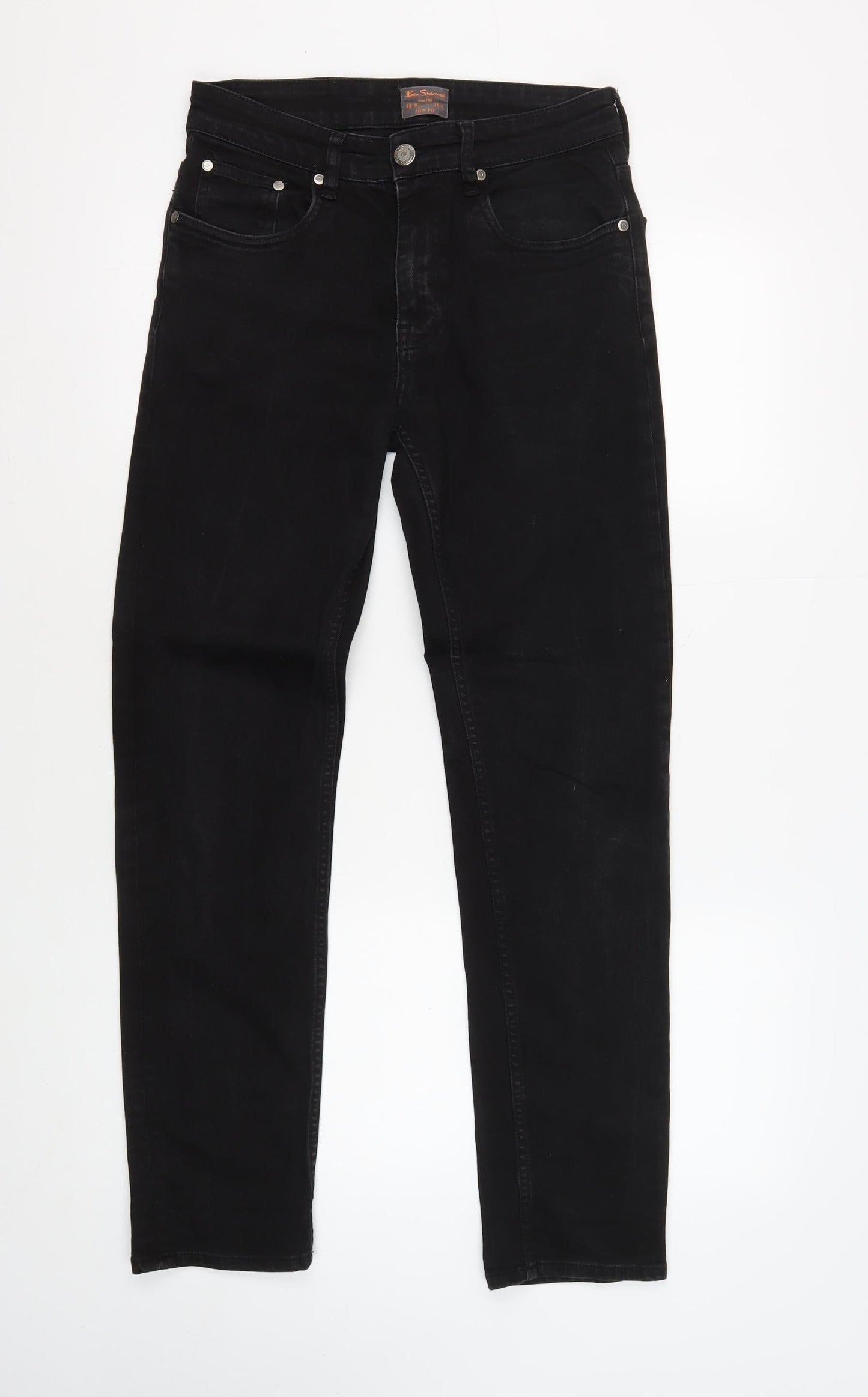 Ben Sherman Men's Black Slim Fit Jeans, Size 30