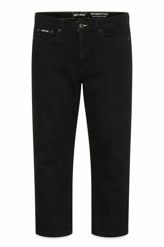 Mens UK Size 32 DKNY Regular Fit Straight Black Jeans