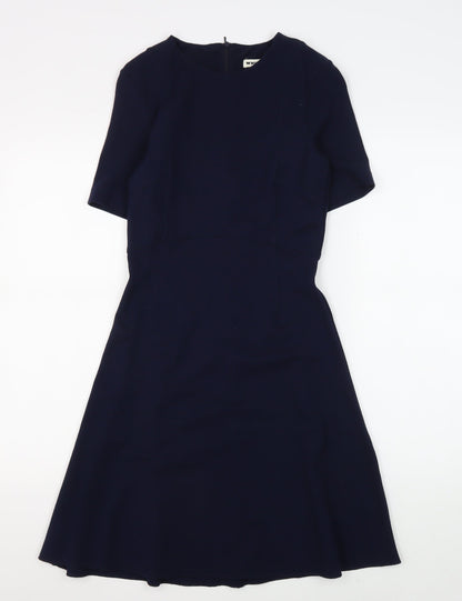 Whistles Women's Blue Fit & Flare Knee Length Dress, Size 8