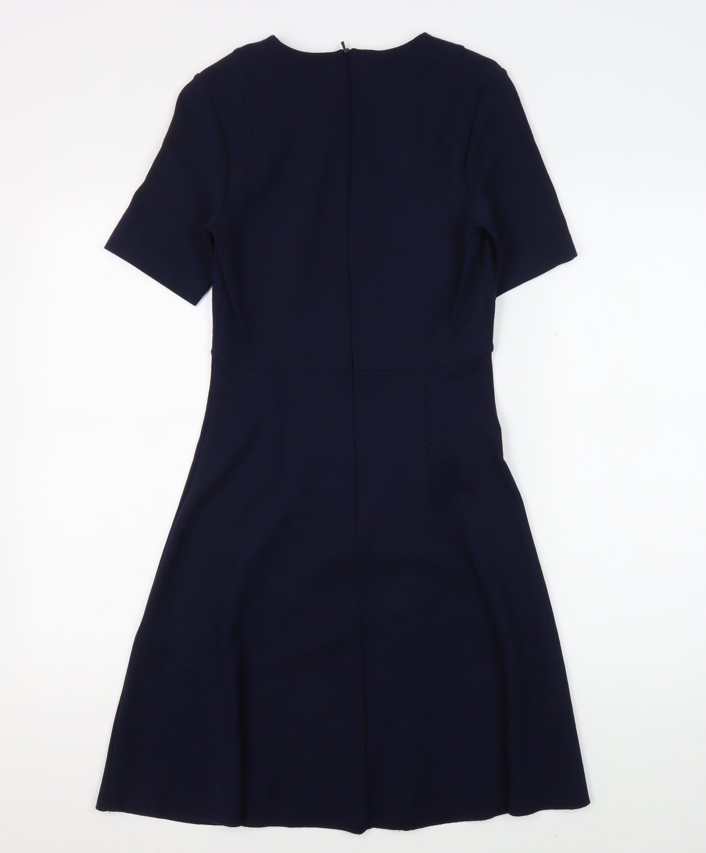 Whistles Women's Blue Fit & Flare Knee Length Dress, Size 8