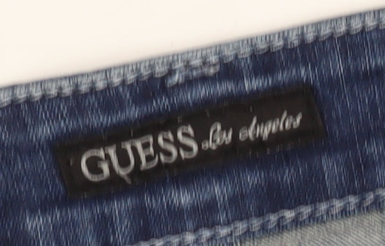 Guess Mens Blue Straight Jeans, Size 26, Regular Fit
