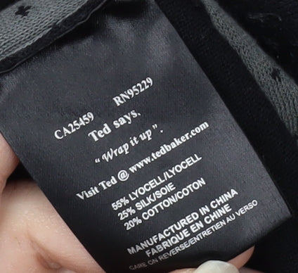 Ted Baker Men's Black V-Neck Studded Pullover, M