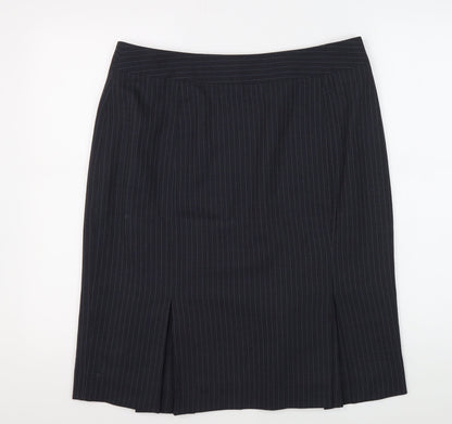 Austin Reed Women's Black Striped Pencil Skirt 14