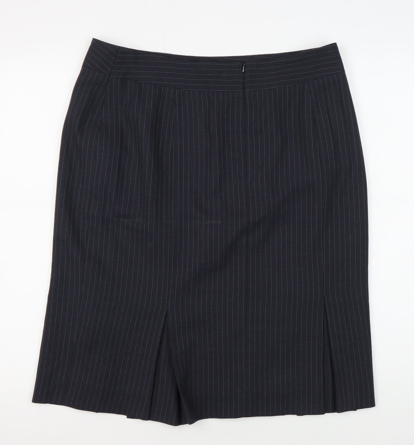 Austin Reed Women's Black Striped Pencil Skirt 14