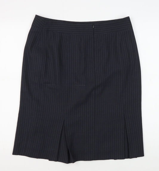 Austin Reed Women's Black Striped Pencil Skirt 14