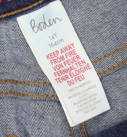 Boden Girls' Skinny Blue Jeans, Size 14Y, Dark Denim