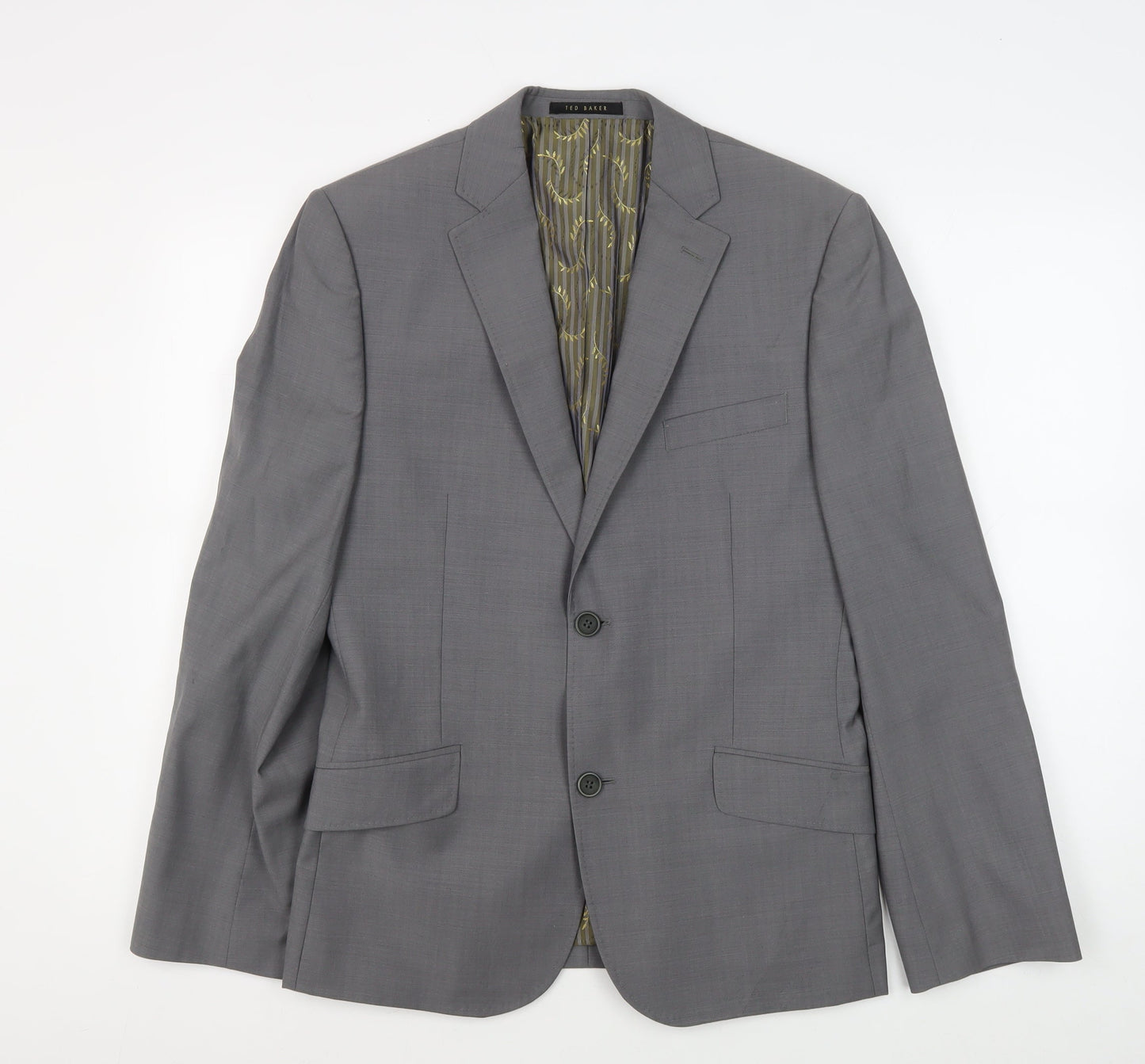 Mens UK Size 38 Ted Baker Regular Grey Suit Jacket