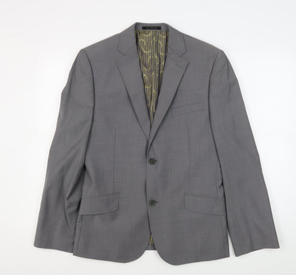 Mens UK Size 38 Ted Baker Regular Grey Suit Jacket