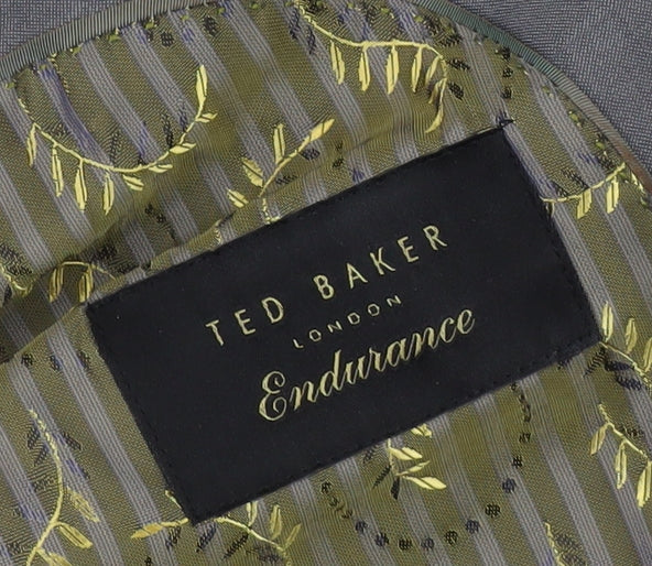 Mens UK Size 38 Ted Baker Regular Grey Suit Jacket