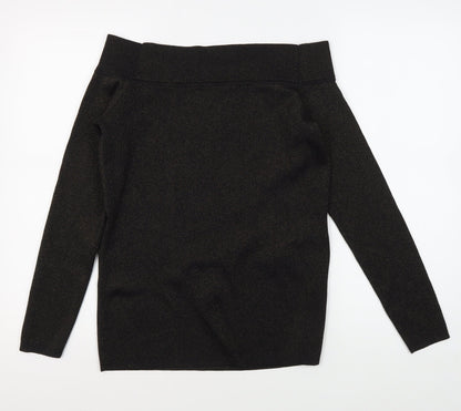 Jasper Conran Women's Black Off Shoulder Blouse Size 14