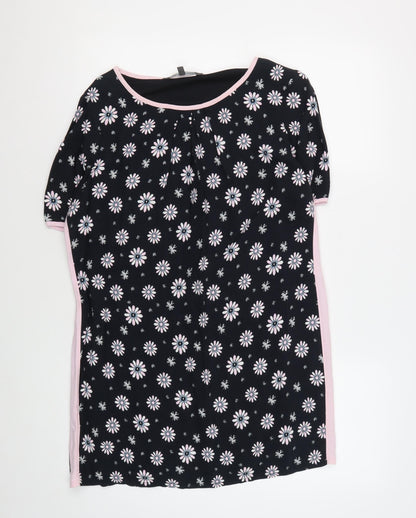 Womens UK Size 12 Laura Ashley Black Basic T-Shirt