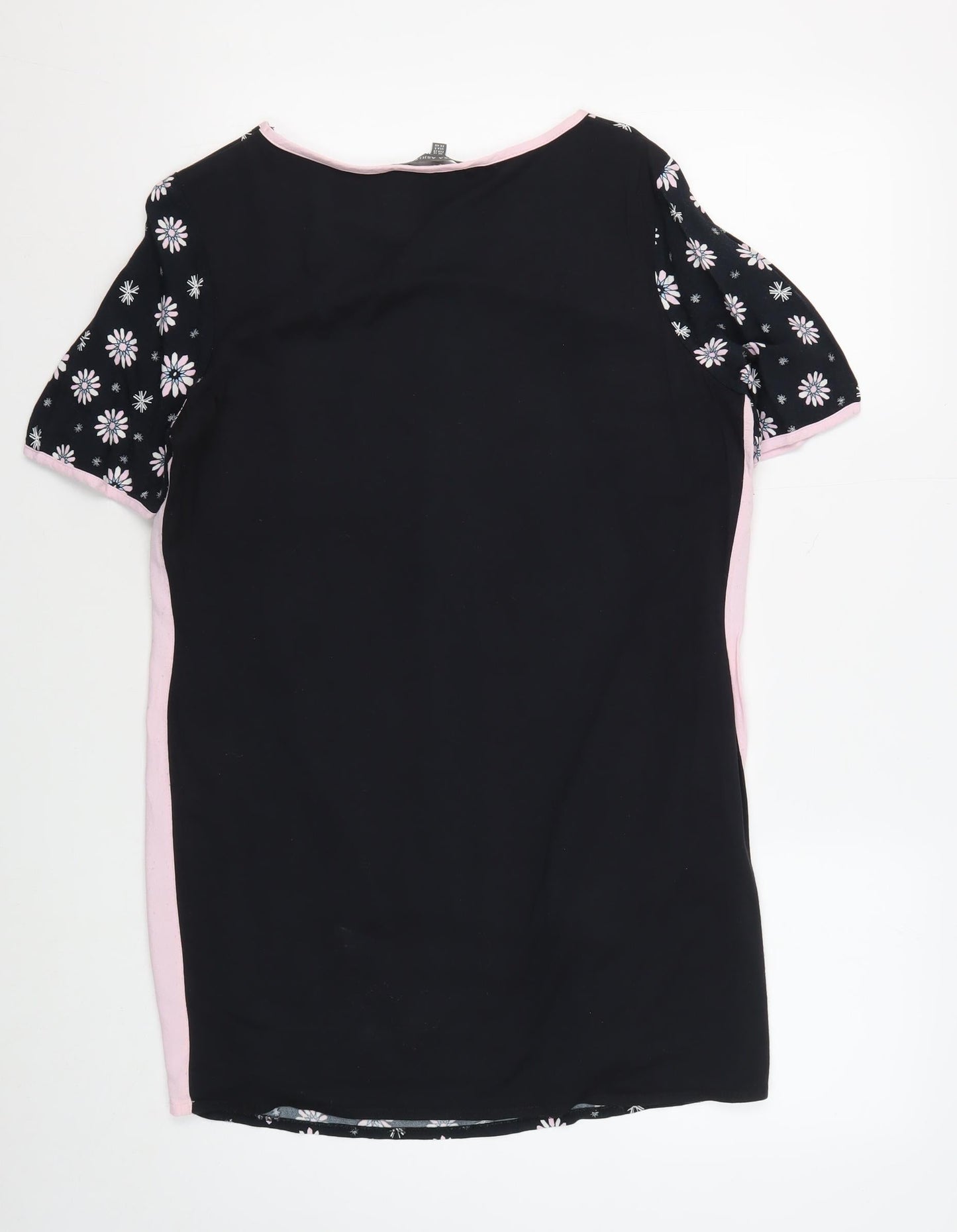 Womens UK Size 12 Laura Ashley Black Basic T-Shirt