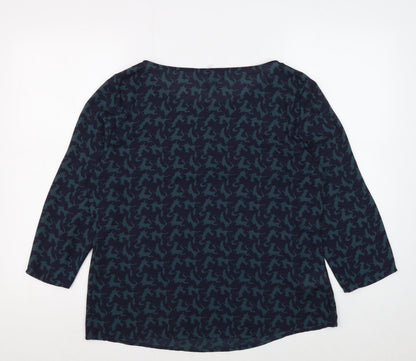 Womens UK Size 14 Laura Ashley Blue  Blouse