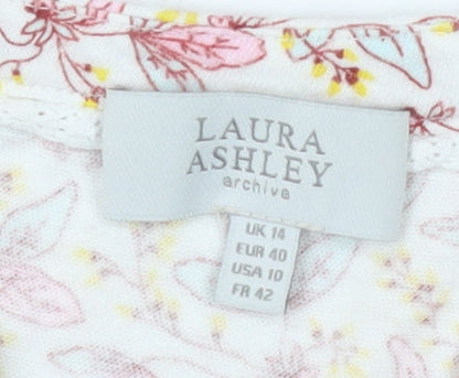 Womens UK Size 14 Laura Ashley Multicoloured Basic Blouse