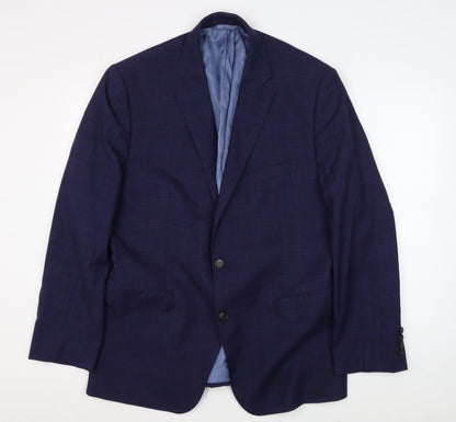 Mens UK Size 46 Moss Regular Blue Suit Jacket