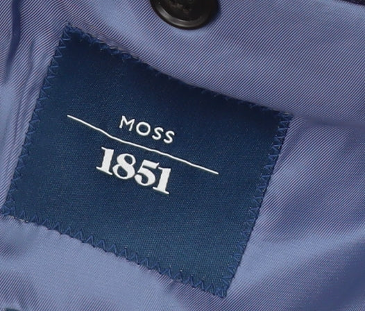 Mens UK Size 46 Moss Regular Blue Suit Jacket
