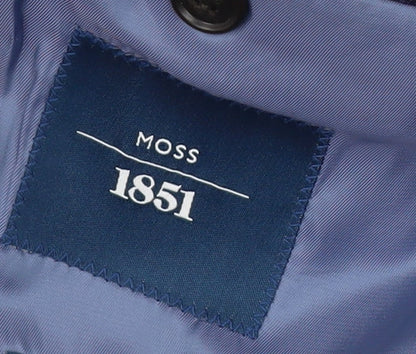 Mens UK Size 46 Moss Regular Blue Suit Jacket