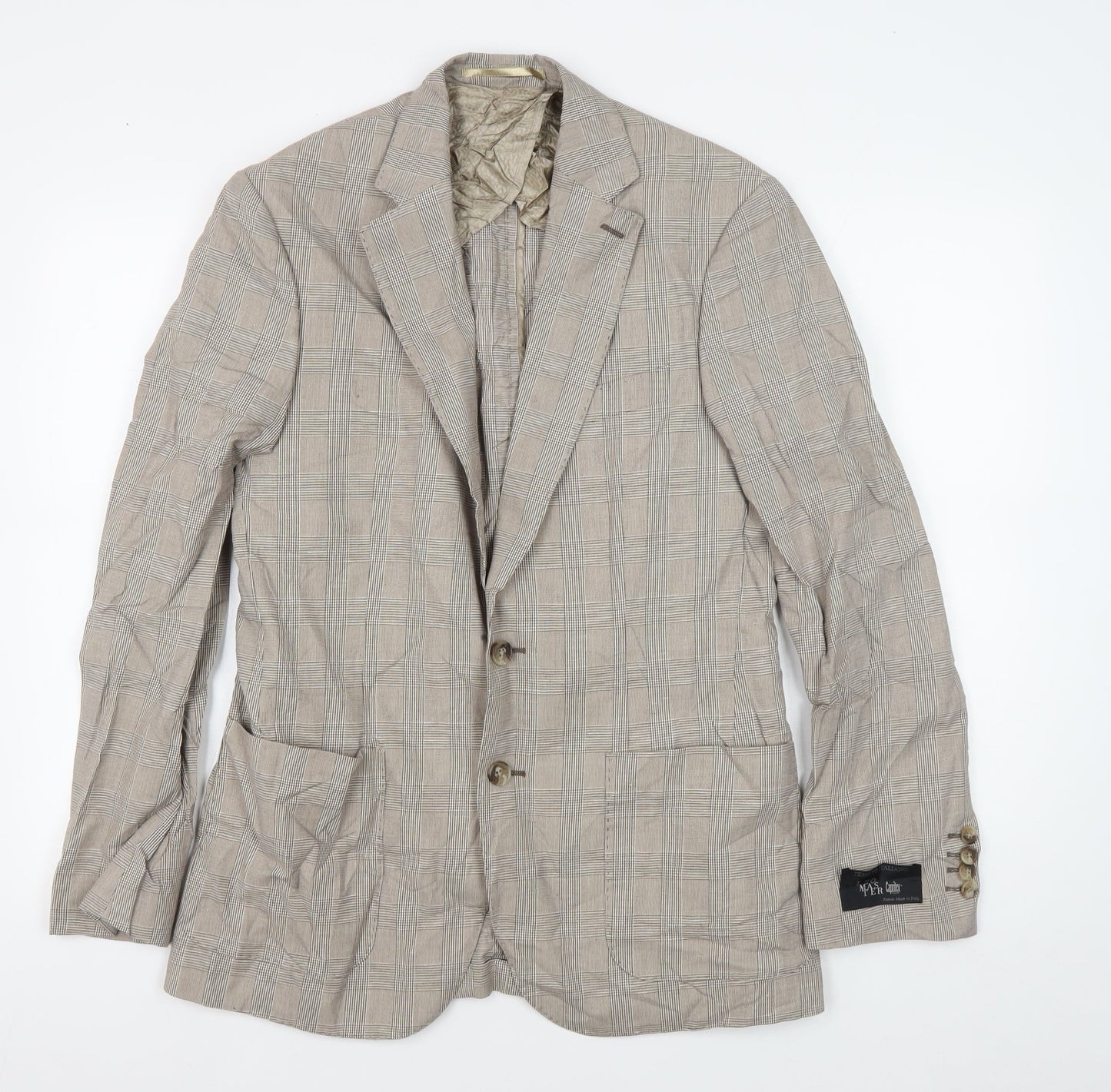 Mens UK Size 36 Jaeger Regular Beige Suit Jacket