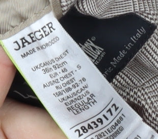 Mens UK Size 36 Jaeger Regular Beige Suit Jacket