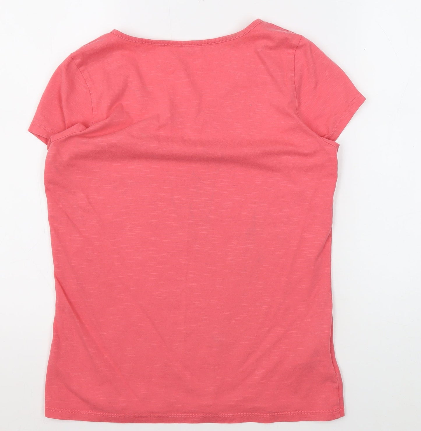 Laura Ashley Women's Pink Cotton T-Shirt Size 10