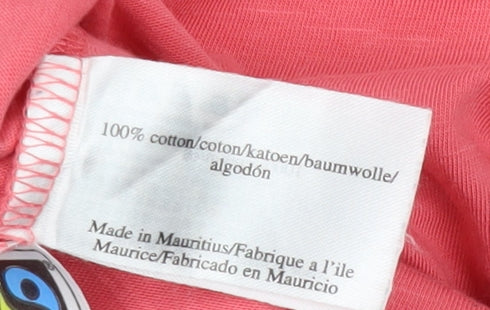 Laura Ashley Women's Pink Cotton T-Shirt Size 10