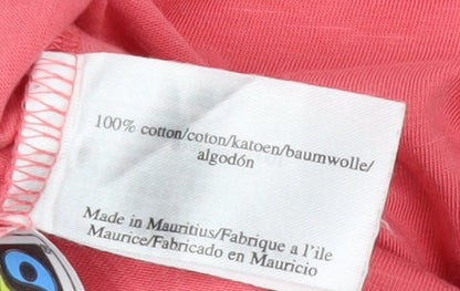 Laura Ashley Women's Pink Cotton T-Shirt Size 10